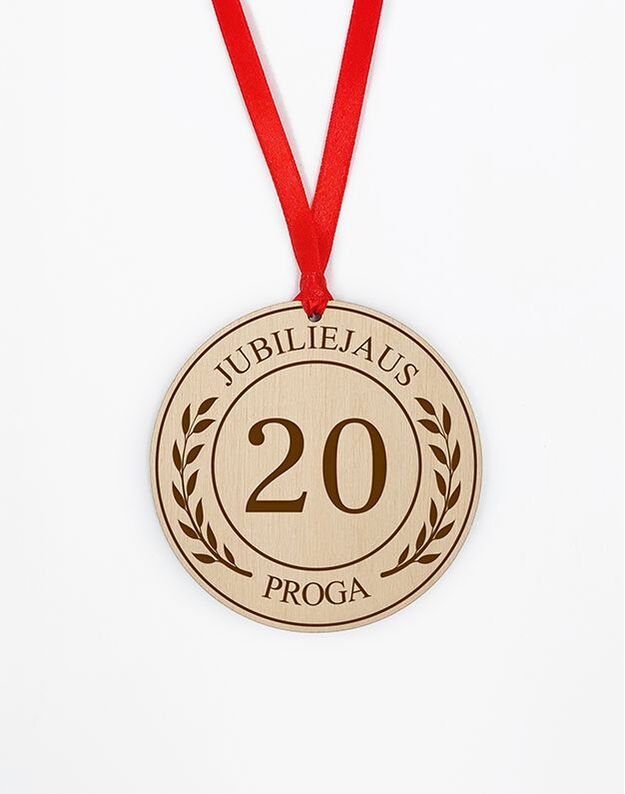 Medinis graviruotas medalis jubiliejaus proga ''20''