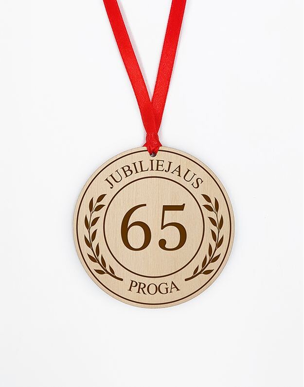 Medinis graviruotas medalis jubiliejaus proga ''65''