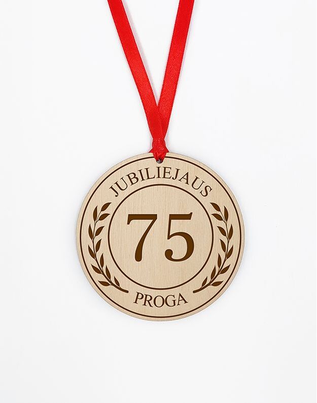 Medinis graviruotas medalis jubiliejaus proga ''75''